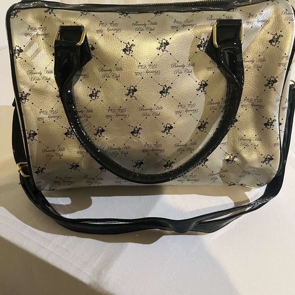 Beverly Hills Polo Club Cream and Black Crossbody Bag